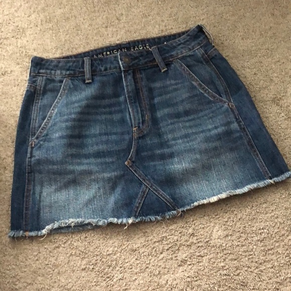 American Eagle Hi-Rise Festival Mini Jean Skirt - Picture 2 of 6